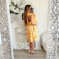 ROBE FROUFROUS JAUNE DOS NU