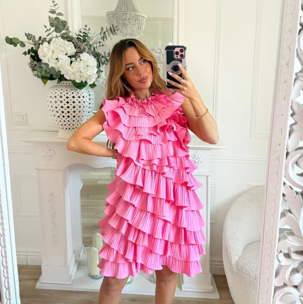 ROBE FROUFROUS PINK DOS NU