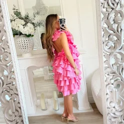 ROBE FROUFROUS PINK DOS NU