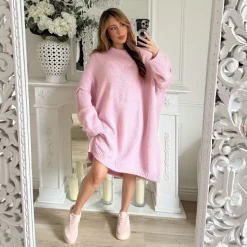ROBE PULL MOHAIR PINK GRACE