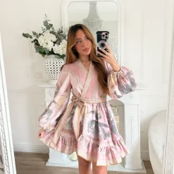 ROBE ROSE PORTEFEUILLE MOTIFS ** PREMIUM