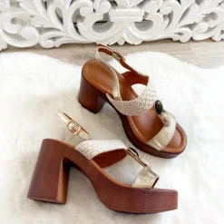 SANDALES DETAILS GOLD PERLES