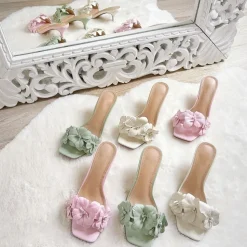 SANDALES PINK FLEURS