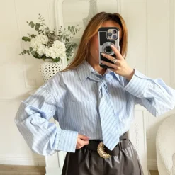 SHORT SIMILI CHOCO AVEC CEINTURE LAURE