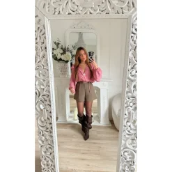 SHORT TAUPE AVEC CEINTURE CYBILLE