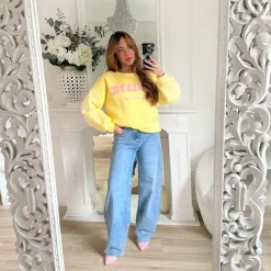 SWEAT JAUNE ATHLETIC NOLWENN