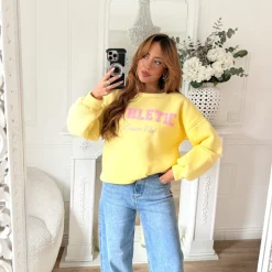 SWEAT JAUNE ATHLETIC NOLWENN