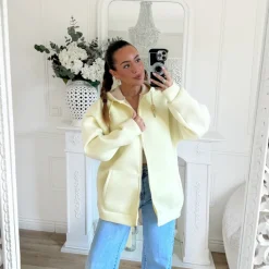 SWEAT ZIPÉE JAUNE ORLANE