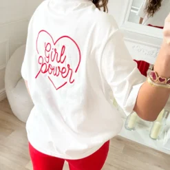 TEE SHIRT BLANC GIRL POWER