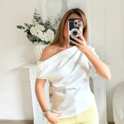 TOP ASYMÉTRIQUE BLANC
