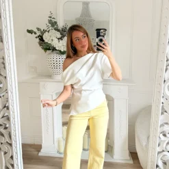 TOP ASYMÉTRIQUE BLANC