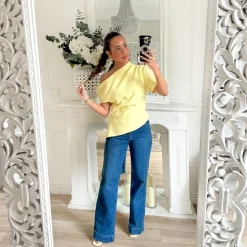 TOP ASYMÉTRIQUE JAUNE