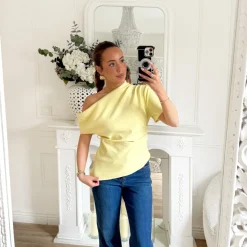 TOP ASYMÉTRIQUE JAUNE