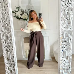 TOP COL BATEAU BEIGE