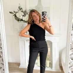 TOP EN MAILLE MONOMANCHE BLACK