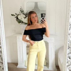 TOP LYCRA BUSTIER BLACK