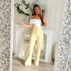 TOP LYCRA BUSTIER BLANC