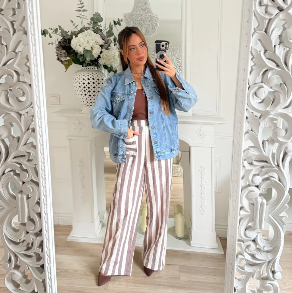 VESTE EN JEAN DOS BRODERIE