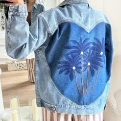VESTE EN JEAN DOS BRODERIE