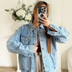 VESTE EN JEAN DOS BRODERIE