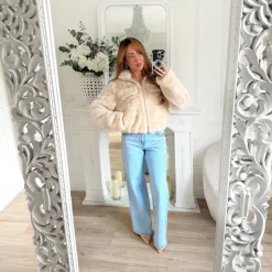 VESTE FOURRURE BEIGE ADELINE