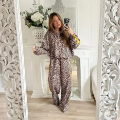 VESTE LÉOPARD BANDES JAUNES