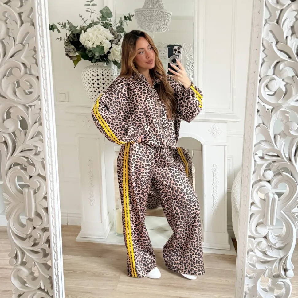 VESTE LÉOPARD BANDES JAUNES