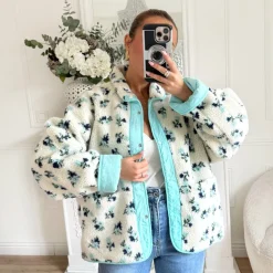 VESTE MOUMOUTE REVERSIBLE TURQUOISE