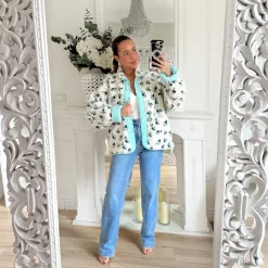 VESTE MOUMOUTE REVERSIBLE TURQUOISE