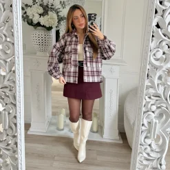 VESTE STYLE BUCHERON BURGUNDY JULIETTE