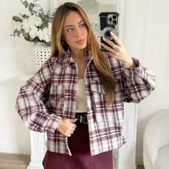 VESTE STYLE BUCHERON BURGUNDY JULIETTE