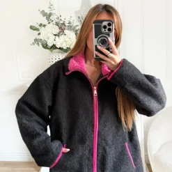 VESTE SWEAT BLACK PINK ALICE