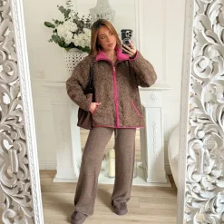 VESTE ZIP CHOCO PINK ALICE