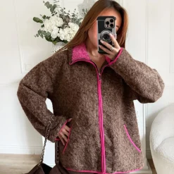 VESTE ZIP CHOCO PINK ALICE