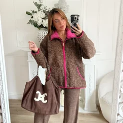 VESTE ZIP CHOCO PINK ALICE